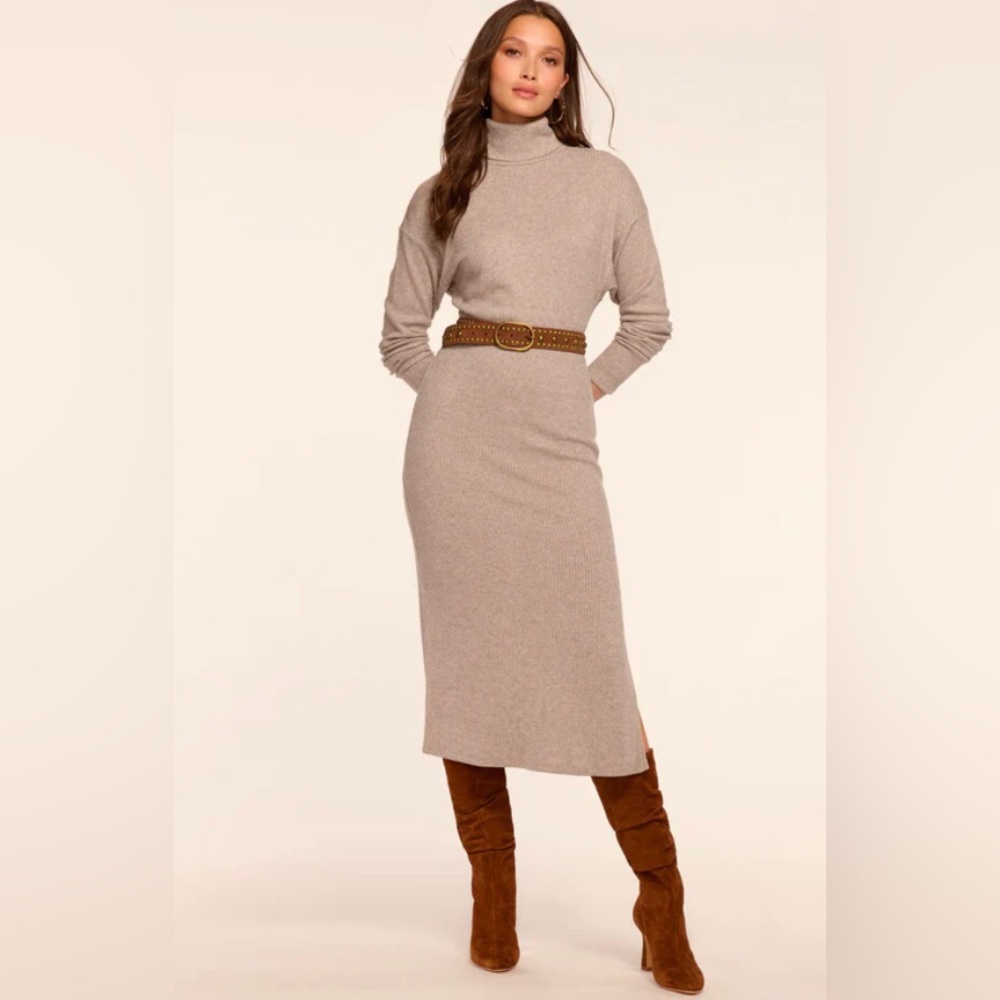 NWT Moodie Midi Knit Dress Mocha Size XS